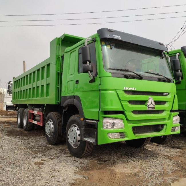 Hot Selling Sinotruk HOWO 6X4 375HP Green Color Seconghand Used Tipper Dump Truck Price for Sale