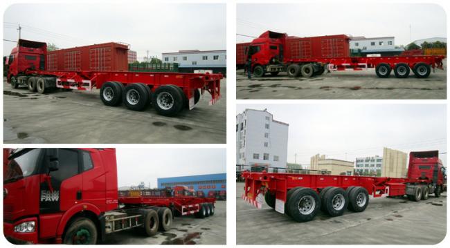 High Quality 3 Axles 40ton 40FT Container Skeleton Trailer for Sale