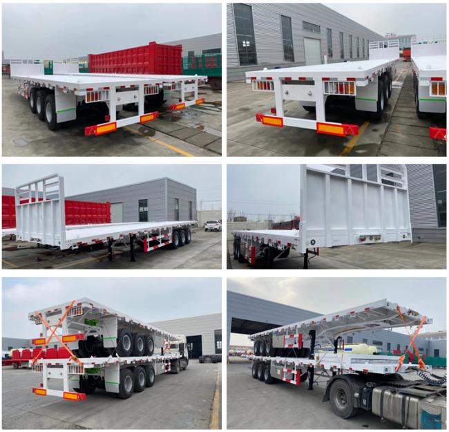 2 Axle 3 Axle 40FT 20FT Flatbed Trailer with Container Lock