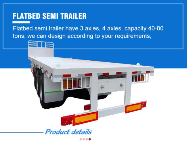 China Manufacture Cheap 40 FT Flatbed Container Trailer