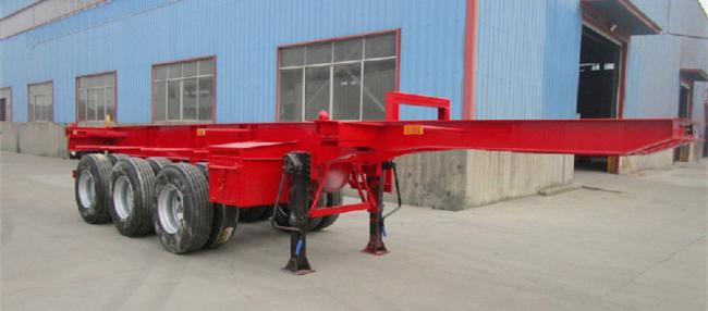 40 Ton 40FT Easy Loading Container Delivery Tri-Axles Skeleton Trailer
