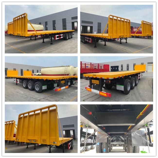 3 Axle Container 20 Feet 40 Feet Flatbed Trailer Price