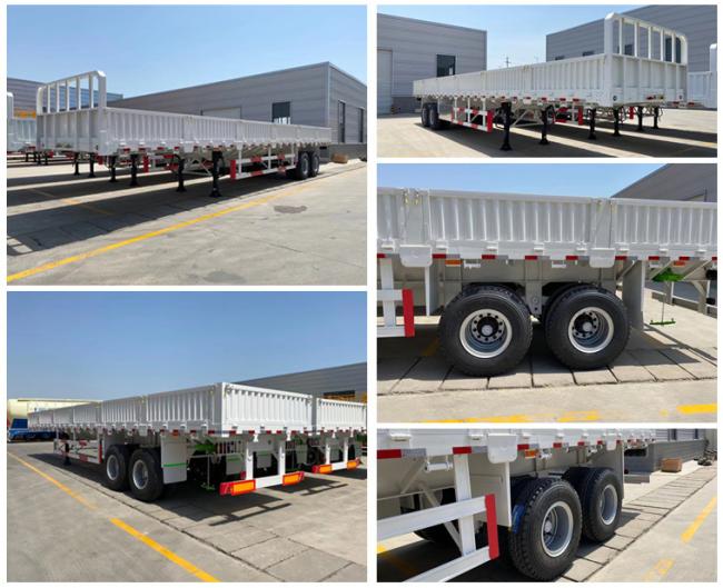 3 Axle 40 50 60 Ton Fence Side Wall Cargo Trailer