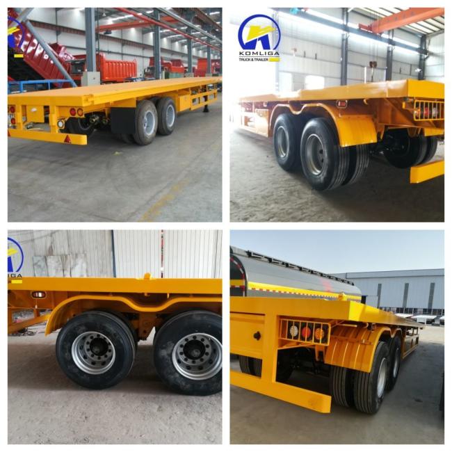 2 Axles 20tons 25FT Flatbed Semi Trailer for Sale