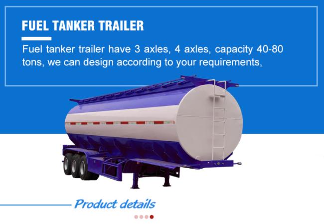 Stainless Steel and Aluminum 45000 Liter Oil Tanker Fuel Tank Trailer