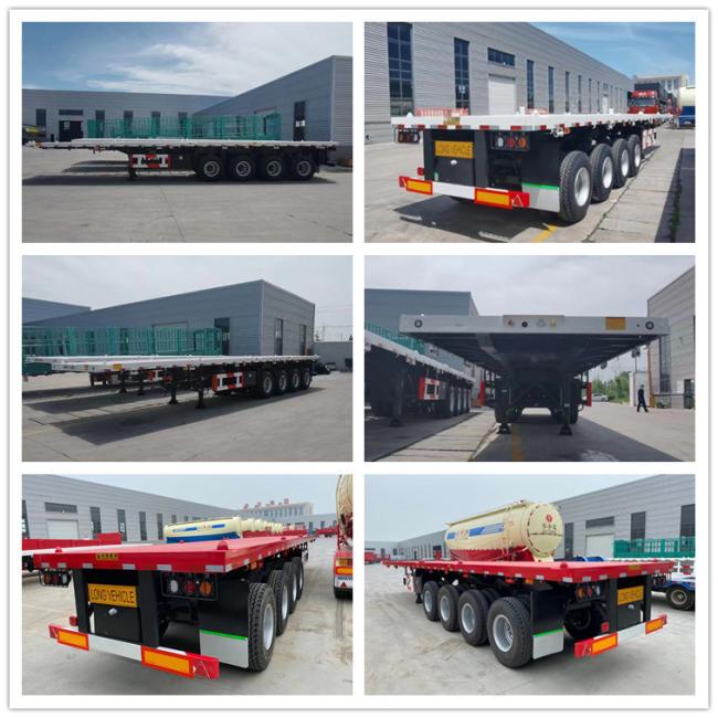 3 Axles Heavy Duty Flated Semi Trailer Container Trailer