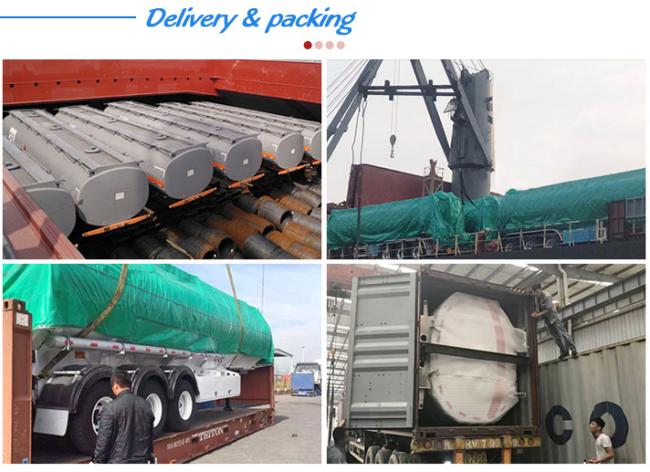 50tons 3axle Aluminum Oil Tanker Truck Fuel Tank Semi Trailer