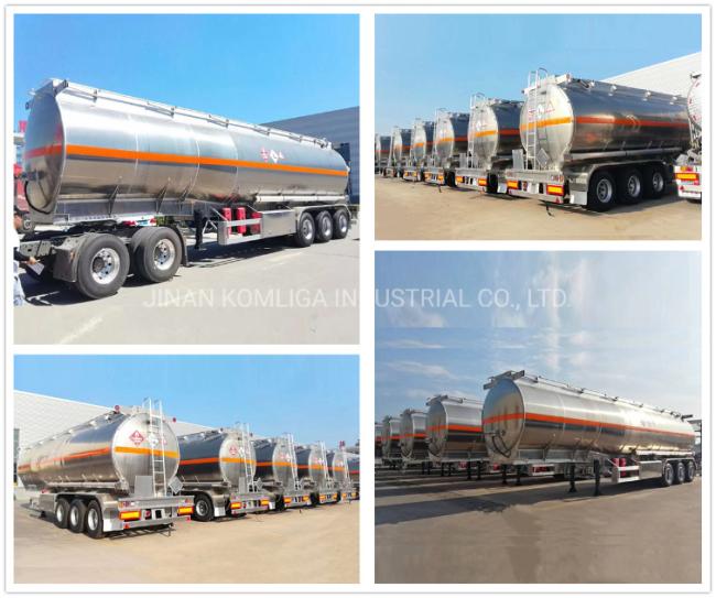 3 Axle Stainless Steel Fuel Tank Semi Tanker Truck Trailer for Sale