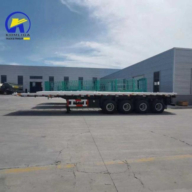 Cheap New 4axle 50ton Heavy Duty Flatbed Semi Trailers for Sale