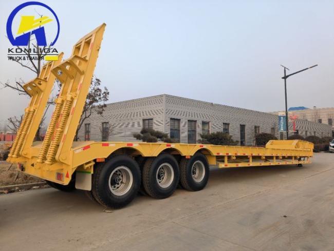 Cheap New 3axle 4axle 5axle 60ton 80ton 100ton Low Bed Trailer Specification for Sale