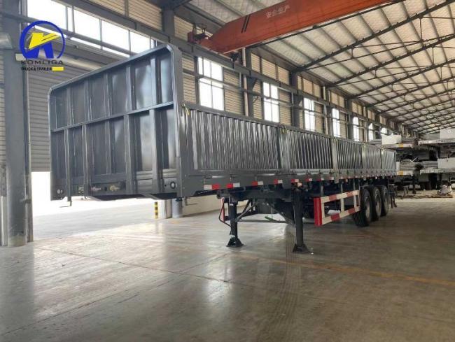 New Cheap 3axle Grey Color Side Guard Semi Trailer Hot Selling Sidewall Cargo Semi Trailer for Sale