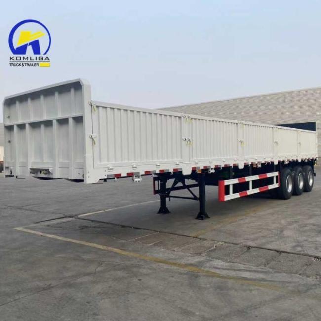 New 40FT 3axle Container Side Wall Semi Trailer Manufacturer White Colour Cargo Trailer Fro Sale