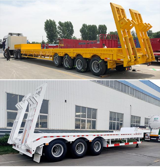 Facrtory Multi Axle 50ton 60tons Lowbed Semi Low Boy Trailer for Sale
