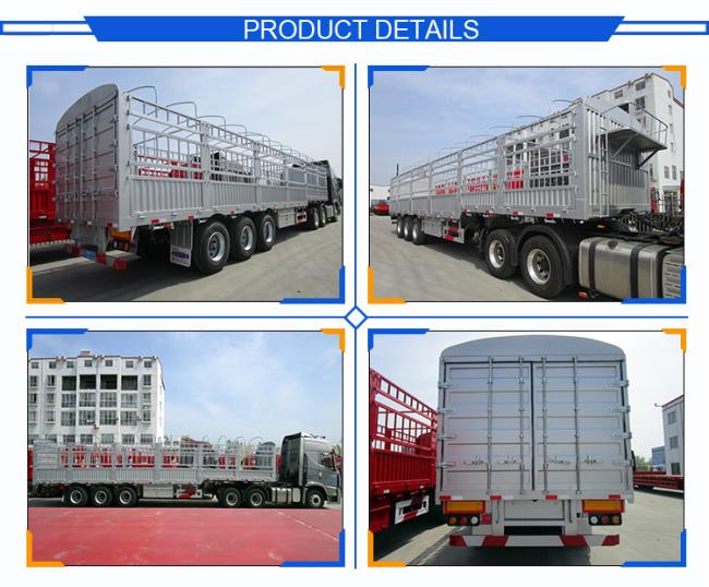 New Heavy Duty 3 Axles Fence Cargo Semi Trailer