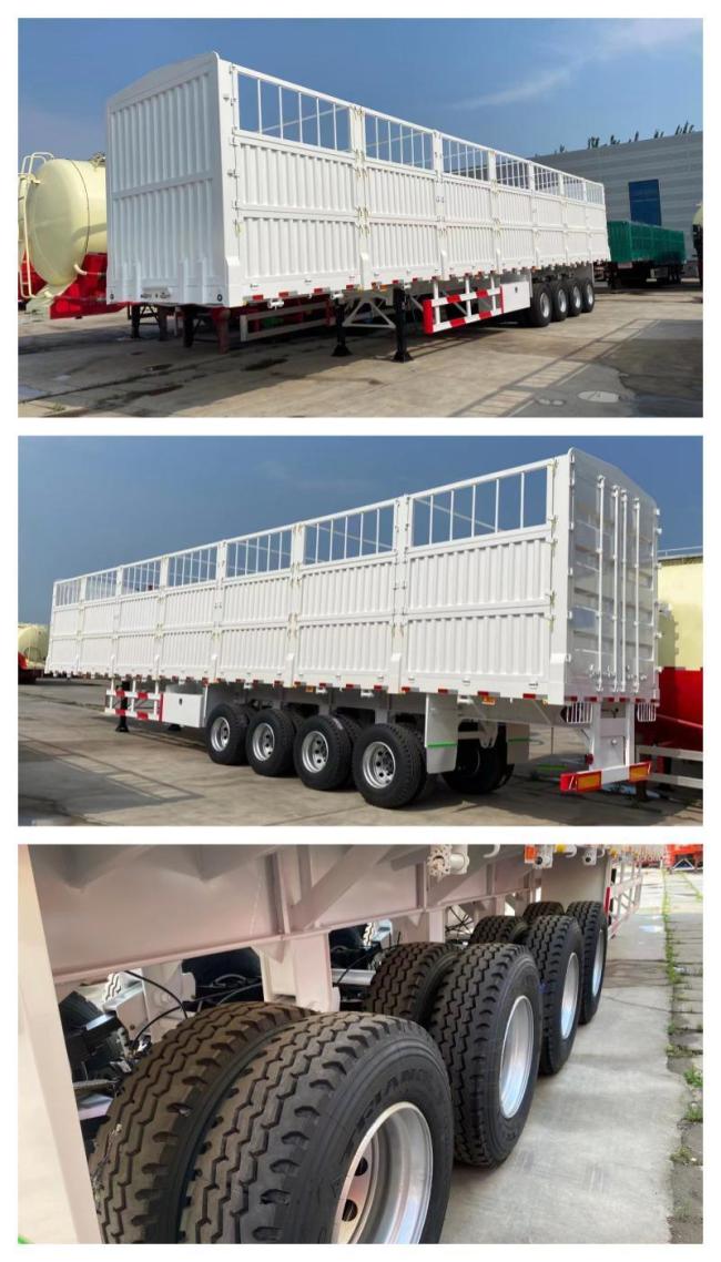 3 Axle 40FT 45FT Fence Side Wall Semi Truck Trailer for Sale
