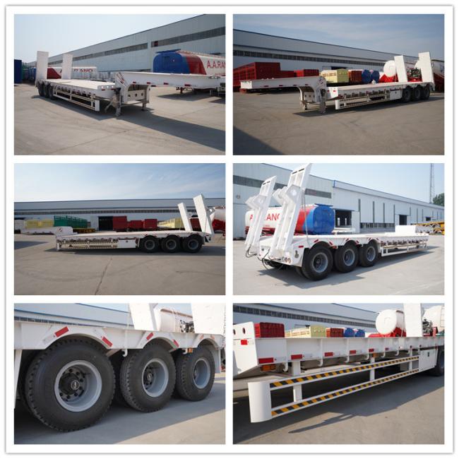 3axles 60tons Excavator Transport Lowboy Lowbed Truck Semi Trailer