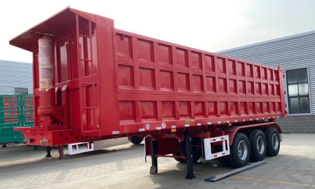 4axle U Shape Hydraulic Cylinder Dump Semi Trailer for Sale