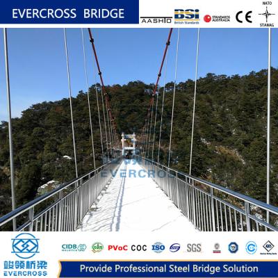 China Suspension Steel Truss Pedestrian Bridge for sale