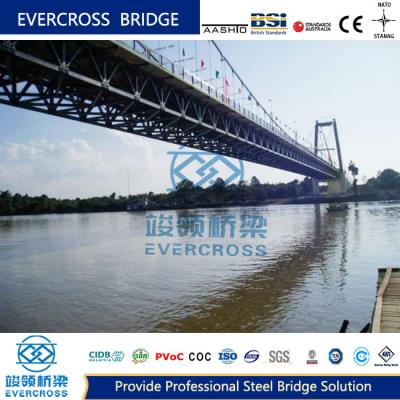China Heavy Loading Steel Cable Suspension Bridge for sale
