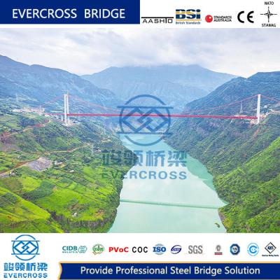 China Prefabricate Steel Cable Suspension Prefab Steel Bridges Professtional Painted  for sale