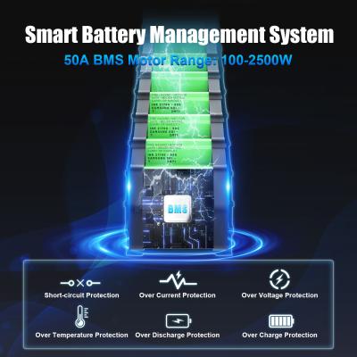 China 52V Ebike Battery 30Ah 14S 21700 Samsung 50G Lithium Triangle Ebike Battery 100-4000W Motor for sale