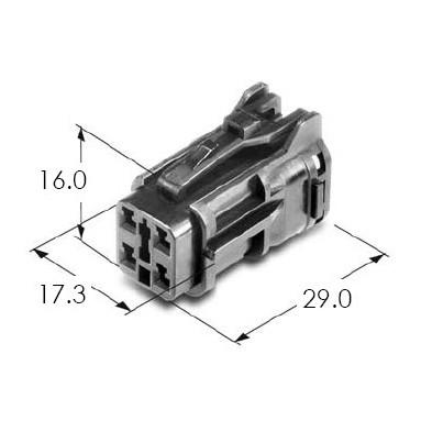 China KET Korea Electric Terminal Connectors MG610331-5,MG640333 Automotive Housing Wire to Wire 4 Pin Connector for sale