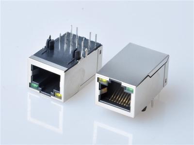 China RJ45 Modular Jack Connector, Through Hole Type,  Transformer, with LED for sale