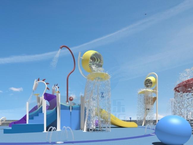 Water park equipment close-up
