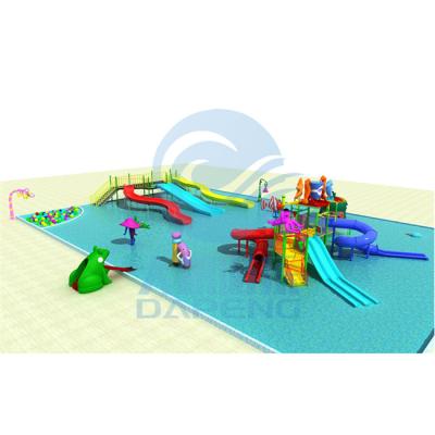 China Children Aqua Park Hill Slide Ground Playground Water Slide Combo Customized for sale