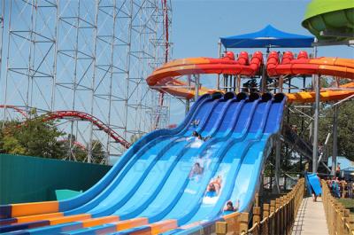 China Adult Octopus Water Slide Fiberglass Curved Water Slide Customized Color for sale