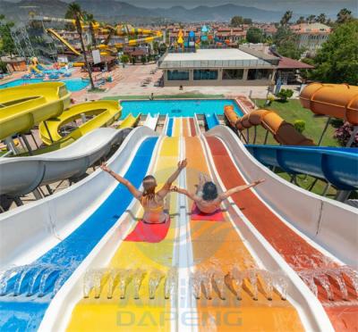China Fiberglass Mat Racer Water Slide Cluster Rainbow Water Slide 6m Height for sale