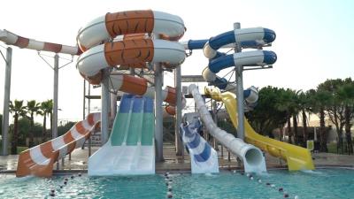 China OEM Amusement Equipment Set Fiberglass Water Slide For Swimming Pool for sale