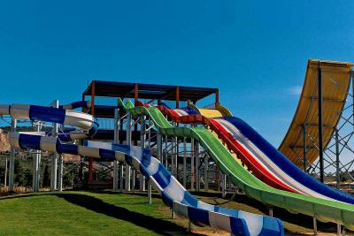 China ODM Water Theme Park Playground Design Small Pool Games Fiberglass Slide for Sale à venda