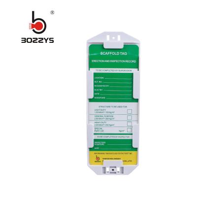 China BOSHI Custom Industrial Lockout Safety White Scaffolding Tags for sale