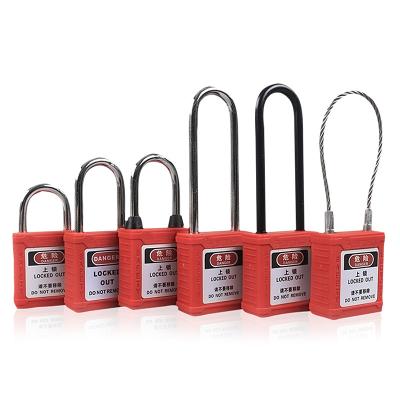 China 38MM Steel Shackle Safety Padlock with master keys for Industrial equipment lock out for sale