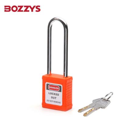 China ABS 76mm Steel Shackle Keyed Safety Padlock A3 Thin Shackle Padlock for sale
