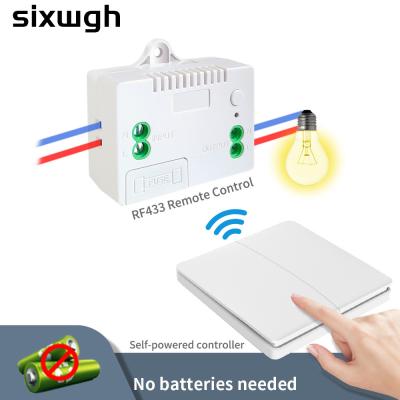 China SIXWGH Wireless Wifi Wall Switch Self Powered Network Switch for sale