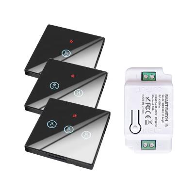 China SIXWGH Tuya Wifi Connected Light Switch Home Automation Touch Wall Switch Controller for sale