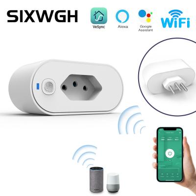 China 120*60*40mm WIFI Smart Socket 2000W Voice Control Remote Plug Socket for sale