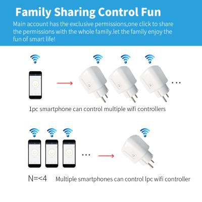 China 3 Voice Control Smart Splug Socket With Countdown / Timing / Sharing Function en venta