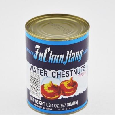 China Sweet 425g 567g Canned Fruits Vegetables Water Chestnut In Syrup for sale