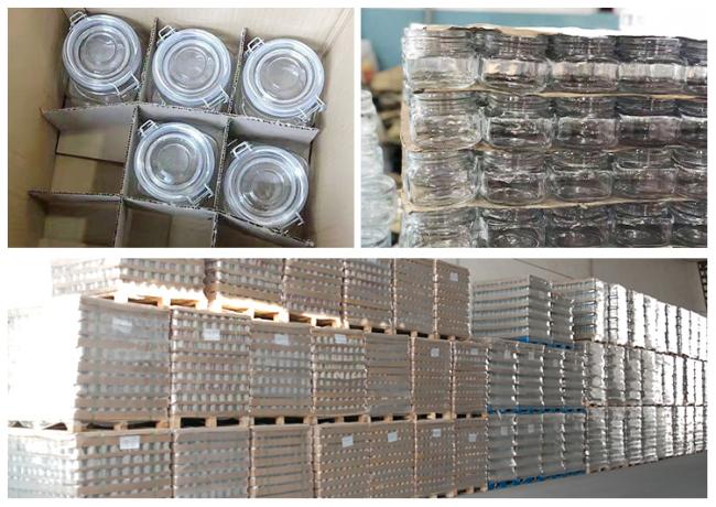 Wholesale Price 4oz 8oz 10oz Airtight Glass Glass Container Packing Jars Flip Lid Glass Jars