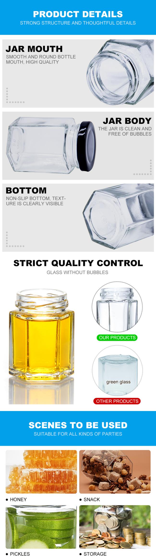 Custom 120 Ml 240 Ml 300 Ml Food Container Pickle Jars Glass Jar with Lids