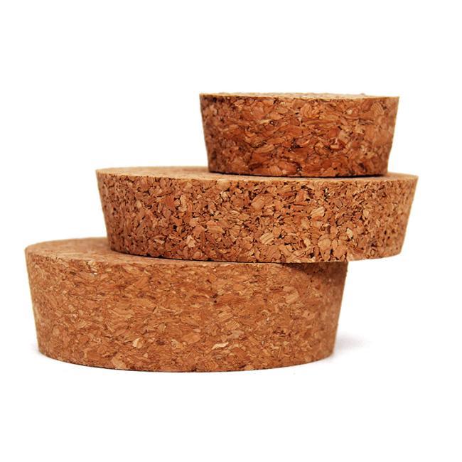 Manufactures Soft Wooden Tapered Cork Stopper Lids for Glass Bottle