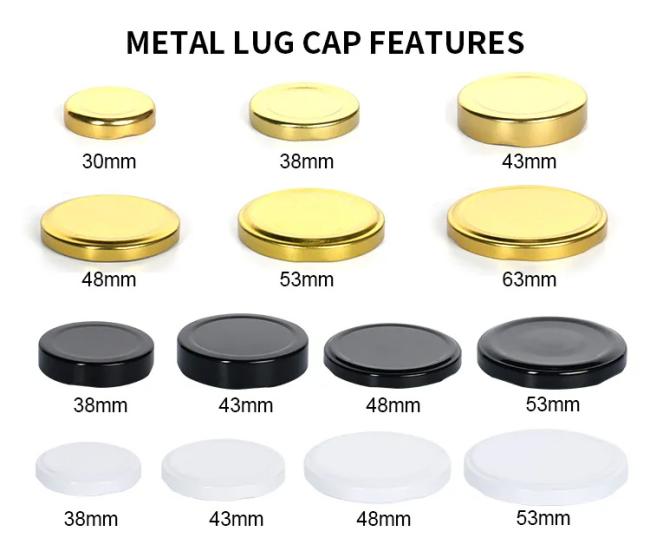 Metal Lug Canning Lids Twist off Caps Glass Jar Caps Bottle Cap in Stock