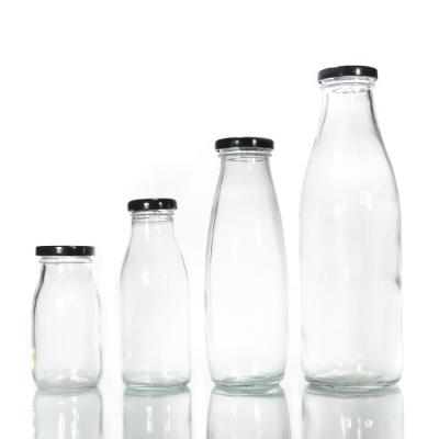 China OEM Resealable Glass Milk Bottles Jars 250ml 300ml 500ml 750ml 1000ml for sale