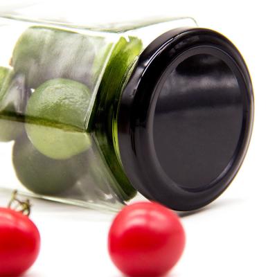 China Envases de vidrio para alimentos enlatados Envases herméticos para especias 375 ml 500 ml con tapa metálica en venta