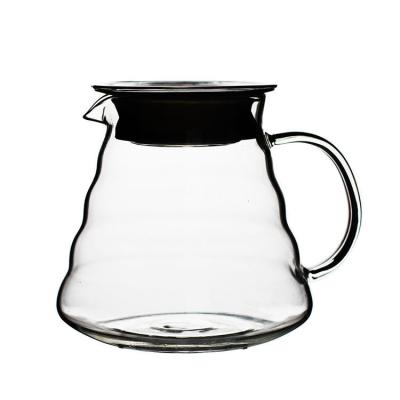 China Custom Clear Borosilicate Glass Coffee Pot Decanter Heat Resistant for sale