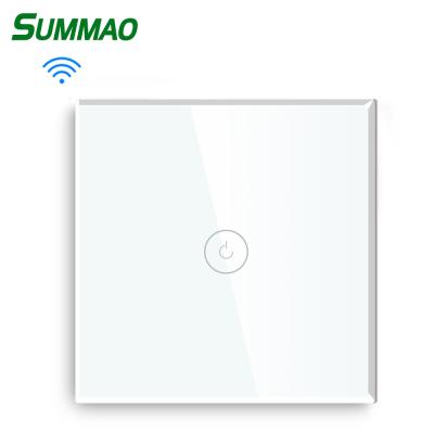 China Google Smart Smart Home Tuya Life Smart Home Life Tuya Strip EU UK 1 Lamp Switch Contact Galss Switch Wasted Wireless Electric Switch à venda
