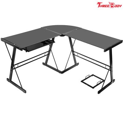 China Computer Modern Office Table L Shaped Corner Desk Commercial Office Furniture for sale